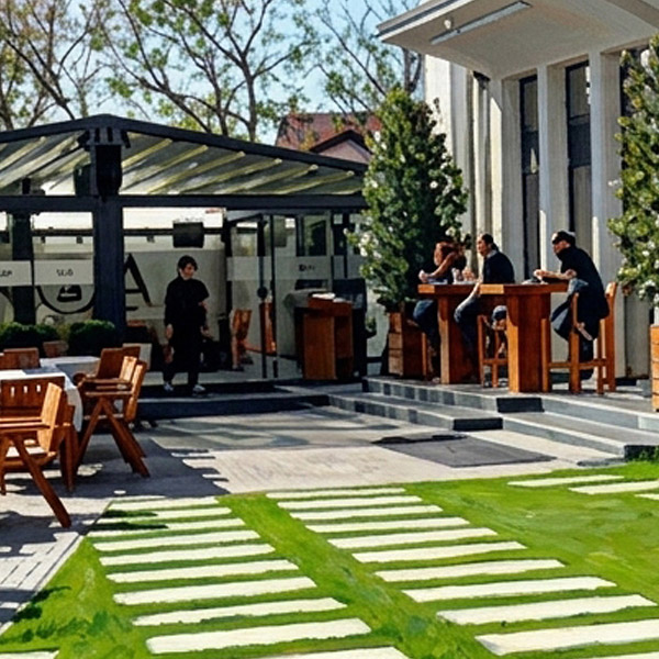 Terasa restaurantului NOA 3 Insule